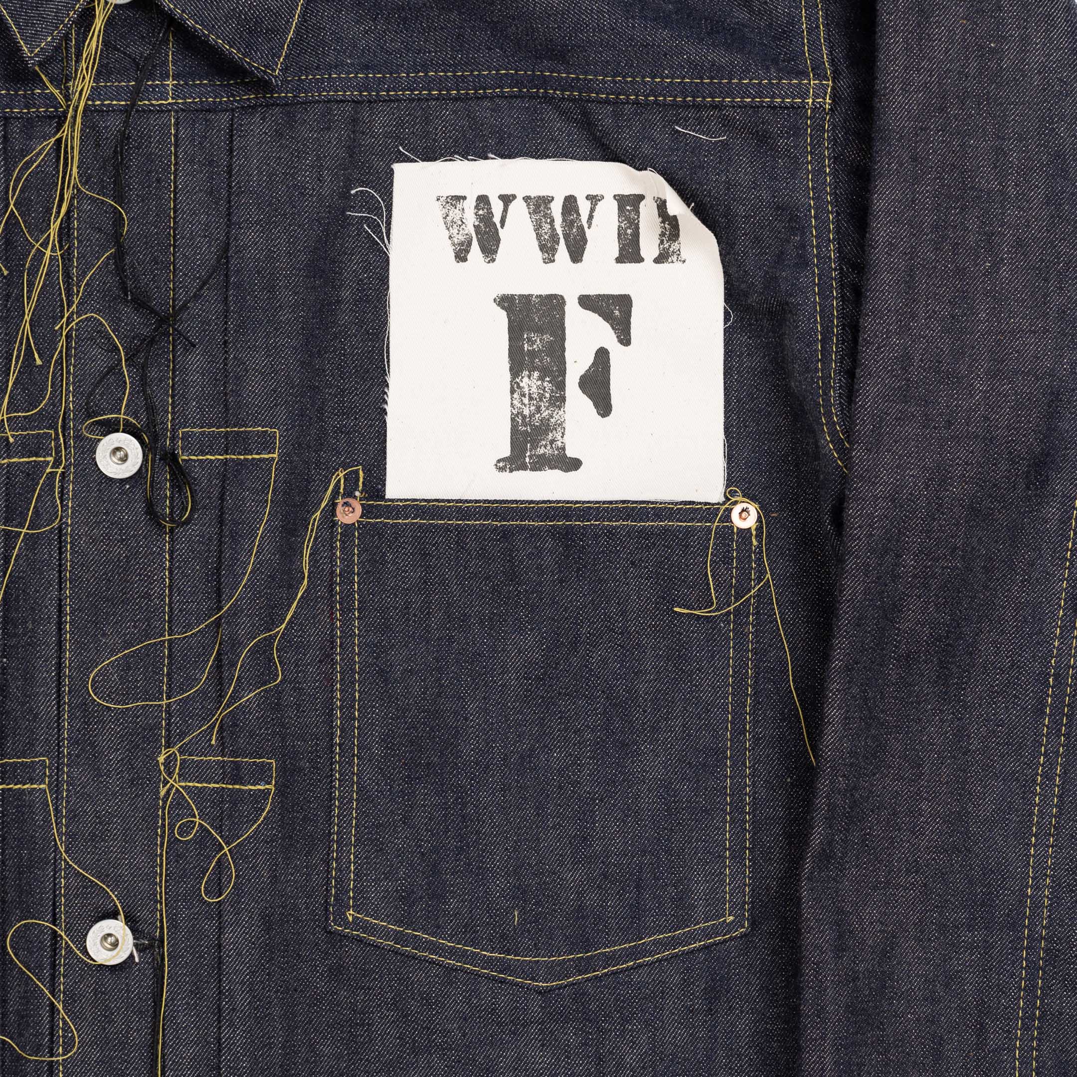 Full Count S2107 WWII Brown Cotton Denim Jacket-Denim Jacket-Clutch Cafe