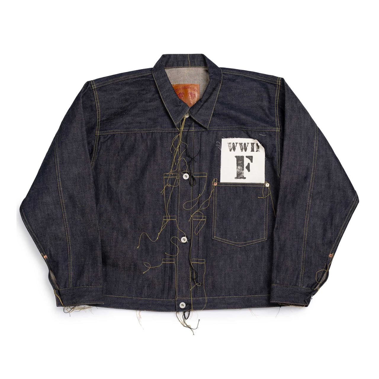 Full Count S2107 WWII Brown Cotton Denim Jacket-Denim Jacket-Clutch Cafe