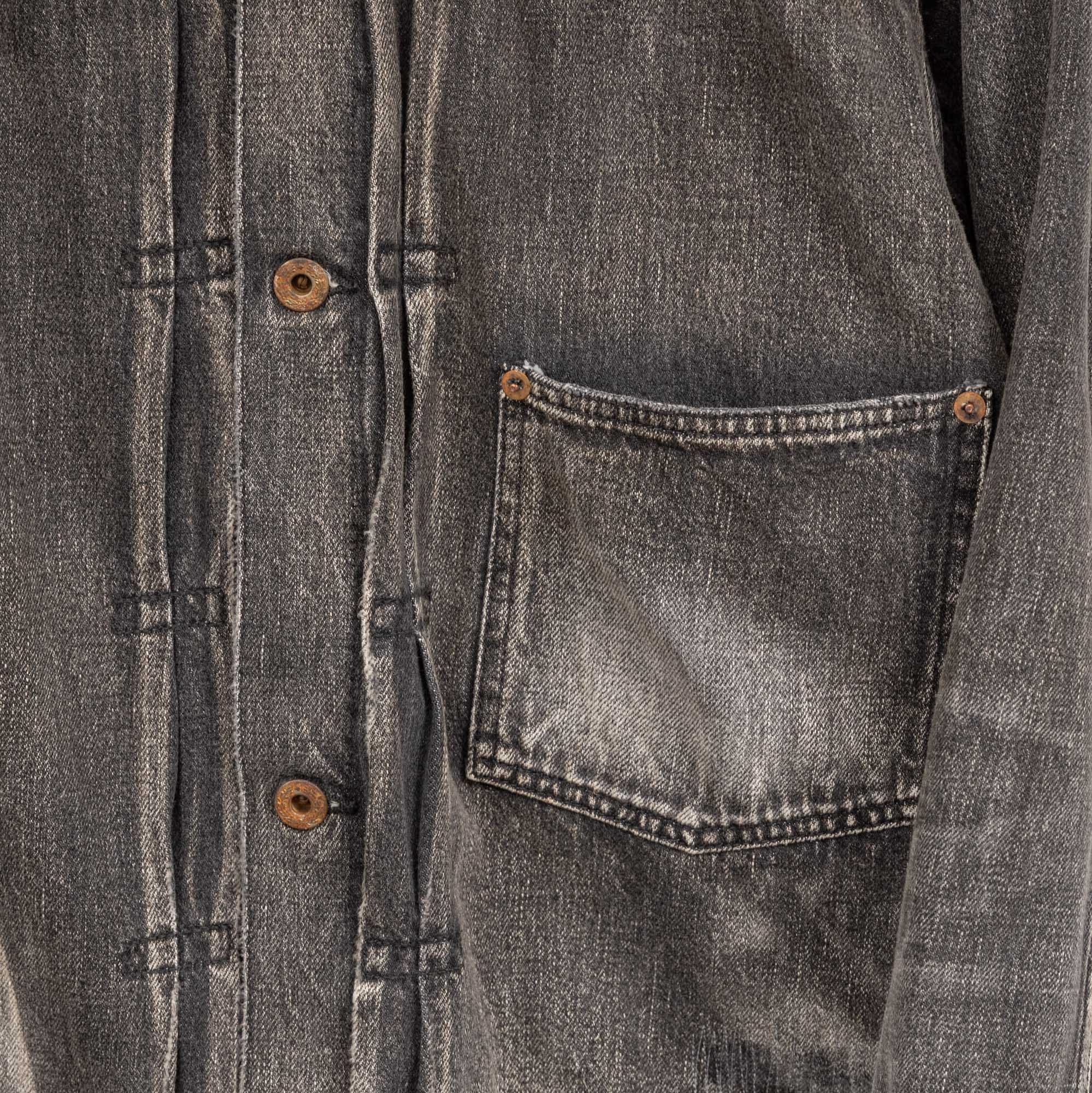 Full Count S2107 WWII Model 11.5oz Denim Jacket HW 'Master Of Reality' Black-Clutch Cafe