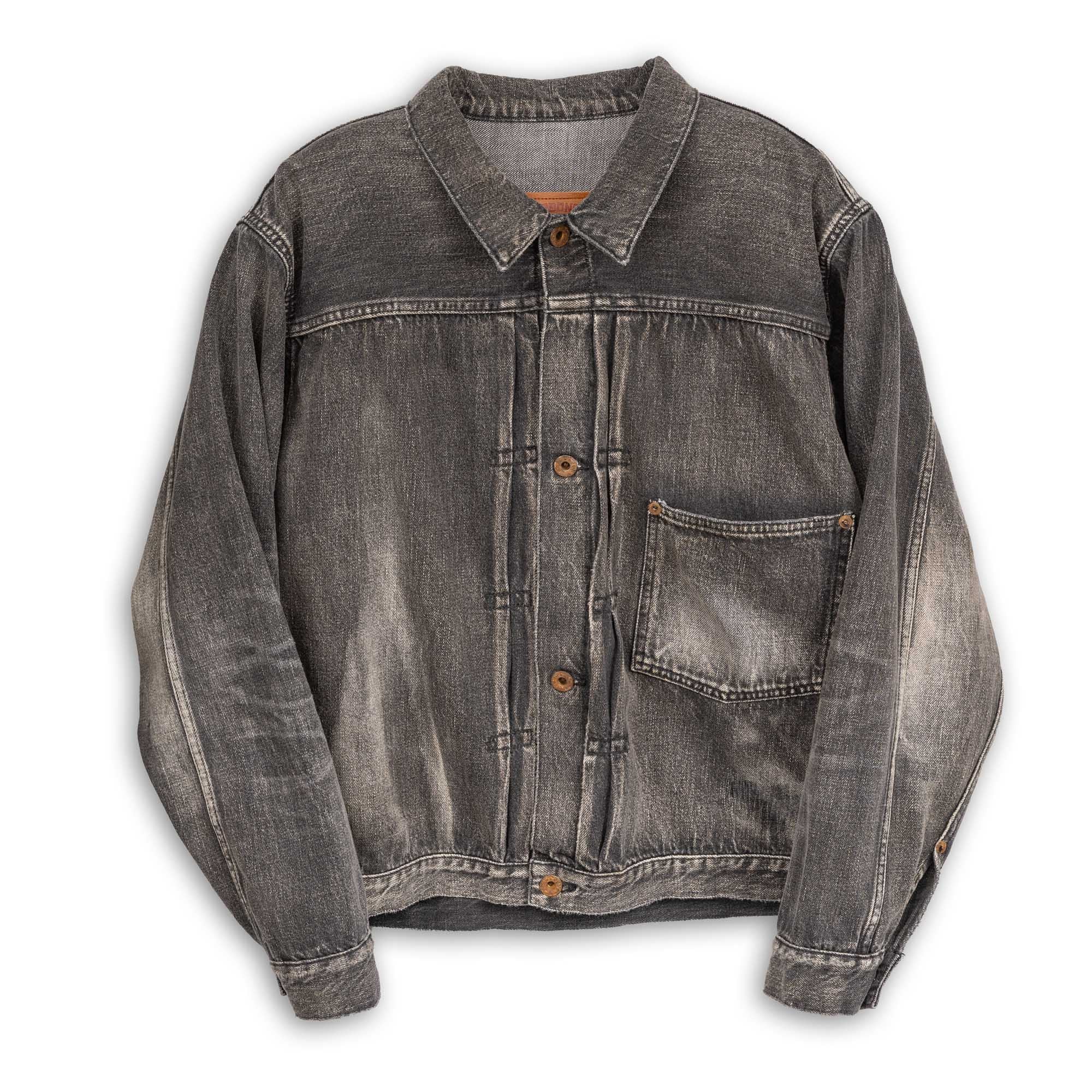 Full Count S2107 WWII Model 11.5oz Denim Jacket HW 'Master Of Reality' Black-Clutch Cafe
