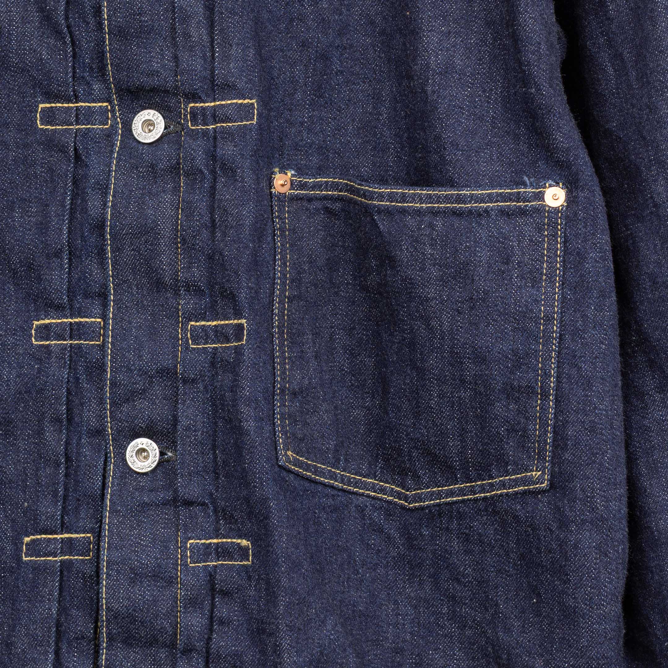 Full Count S2107SSW WWII Model 11.5oz Denim Jacket Indigo-Denim Jacket-Clutch Cafe