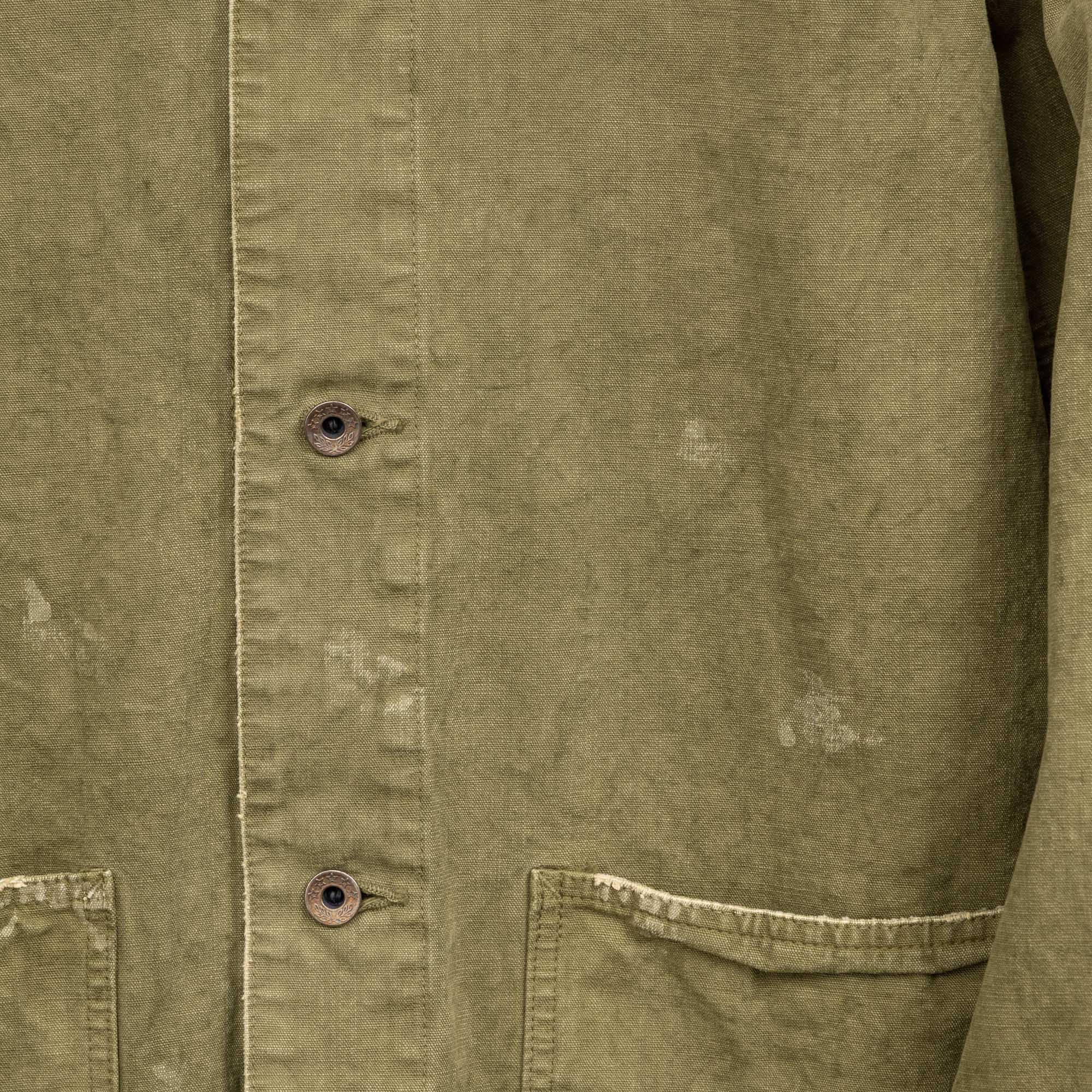Full Count Tent Cloth Chore Jacket VE (Vintage Effect) Olive Drab-Jacket-Clutch Cafe