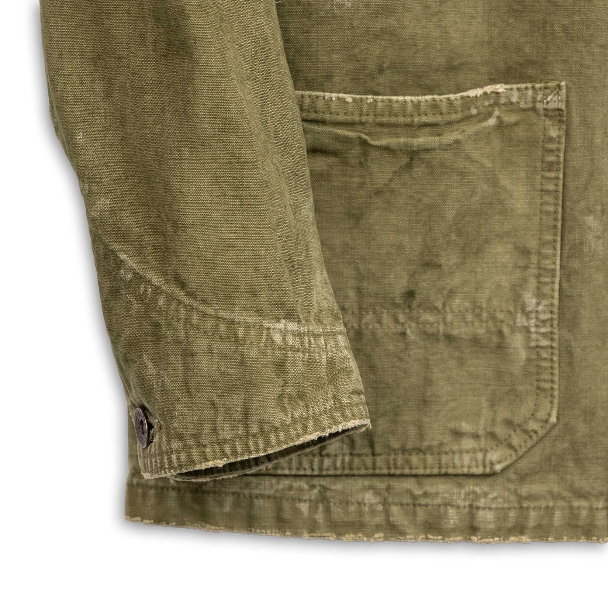 Full Count Tent Cloth Chore Jacket VE (Vintage Effect) Olive Drab-Jacket-Clutch Cafe
