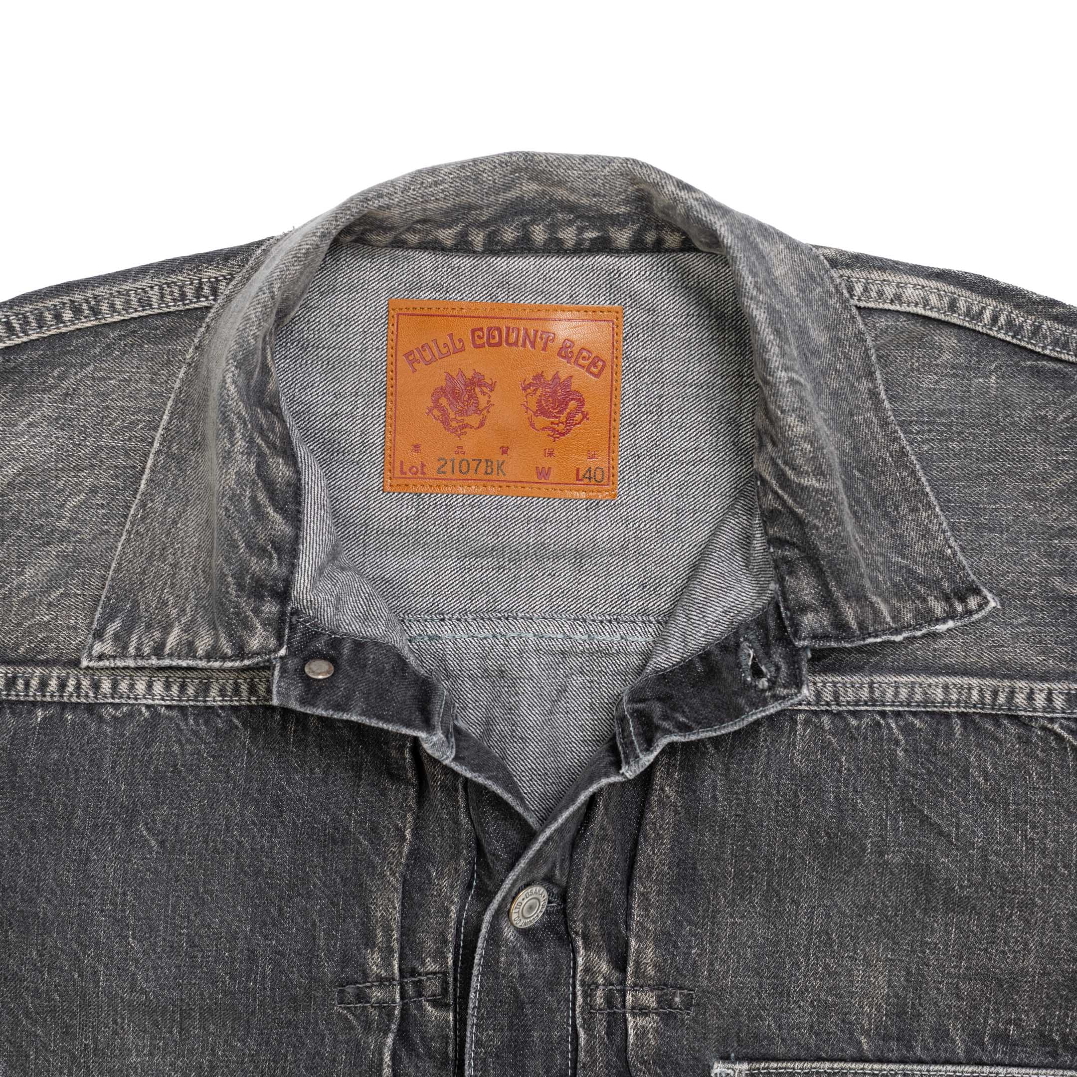 Full Count Type 1 Denim Jacket Dartford Black-Denim Jacket-Clutch Cafe