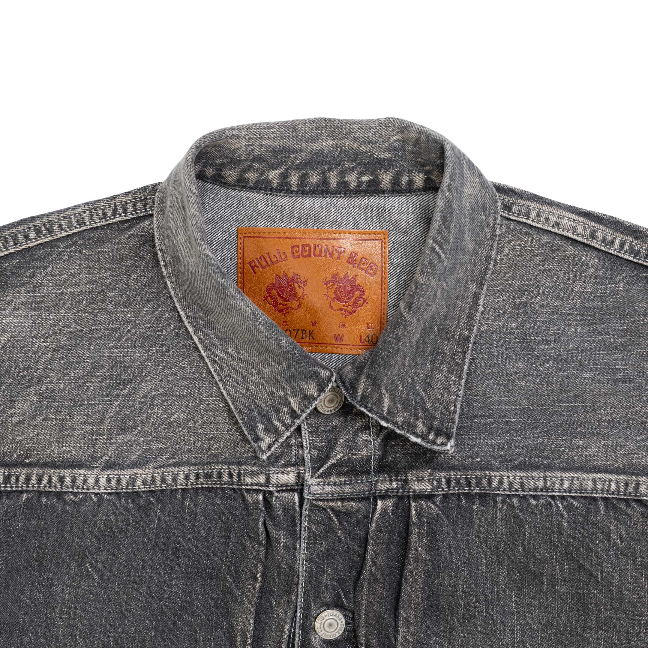 Full Count Type 1 Denim Jacket Dartford Black-Denim Jacket-Clutch Cafe