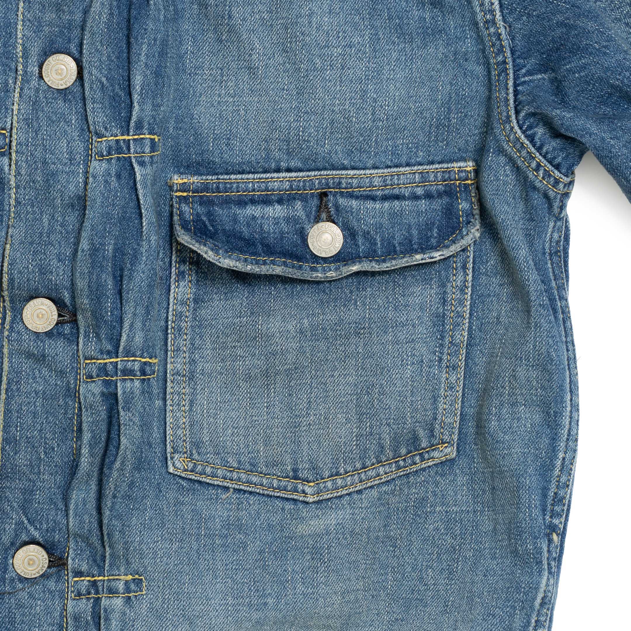 Full Count Type 1 Denim Jacket Dartford 'Super Smooth'-denim jacket-Clutch Cafe