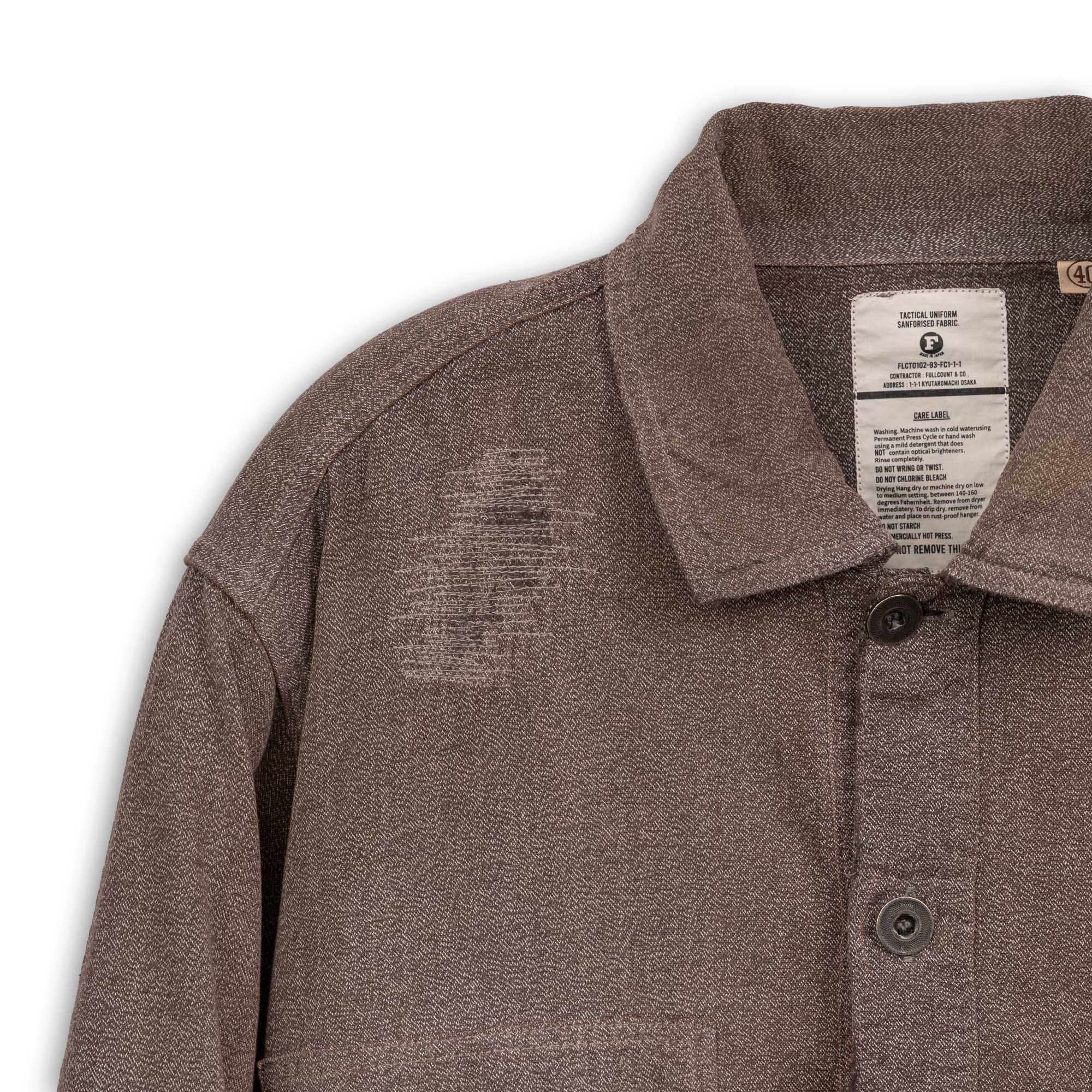 Full Count US Army Covert Chambray Pullover Shirt VE (Vintage Effect) Black-Shirt-Clutch Cafe