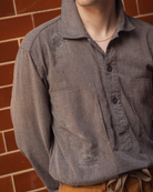 Full Count US Army Covert Chambray Pullover Shirt VE (Vintage Effect) Black-Shirt-Clutch Cafe