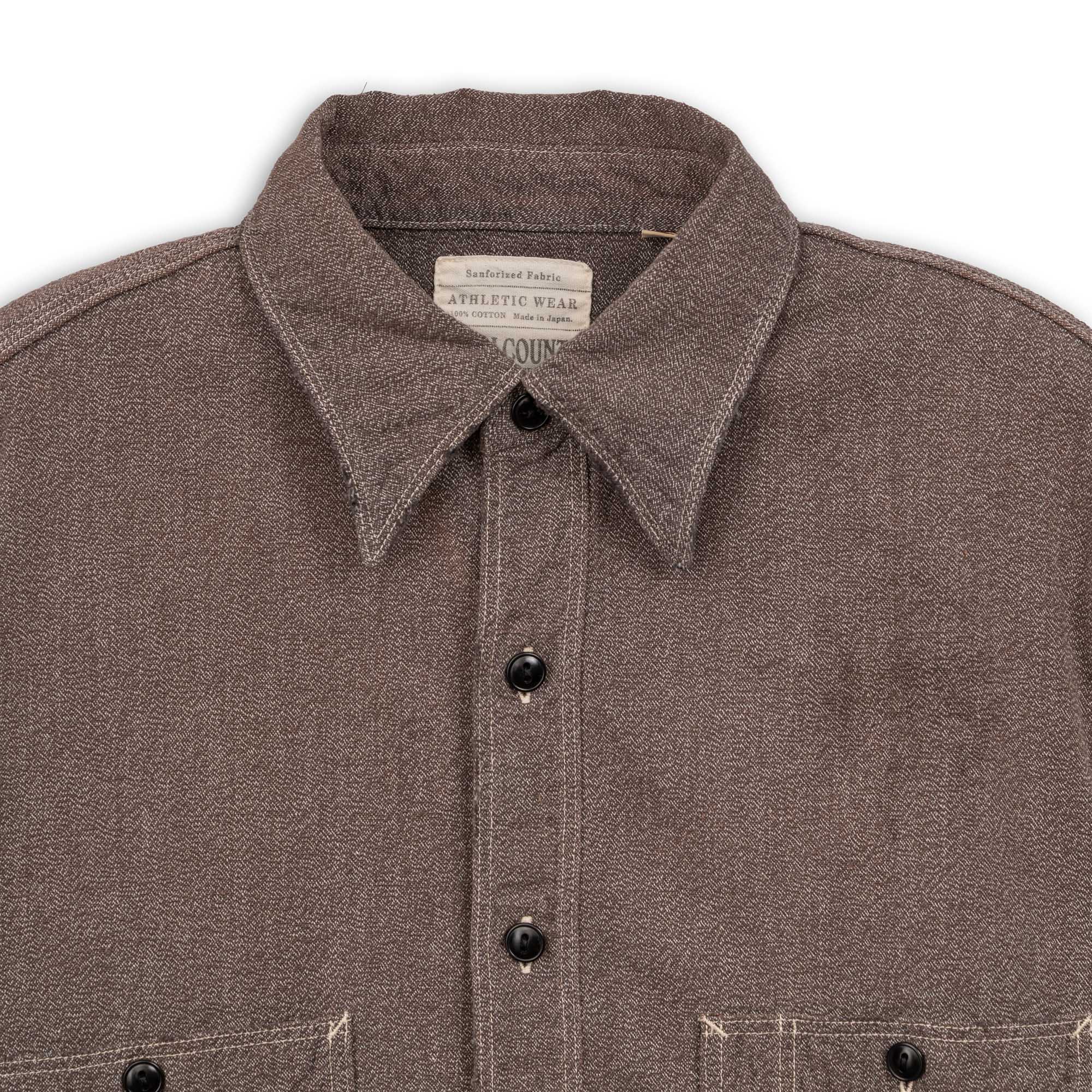 Full Count US Army Triple Stitch Covert Chambray Shirt VE (Vintage Effect) Black-Shirt-Clutch Cafe