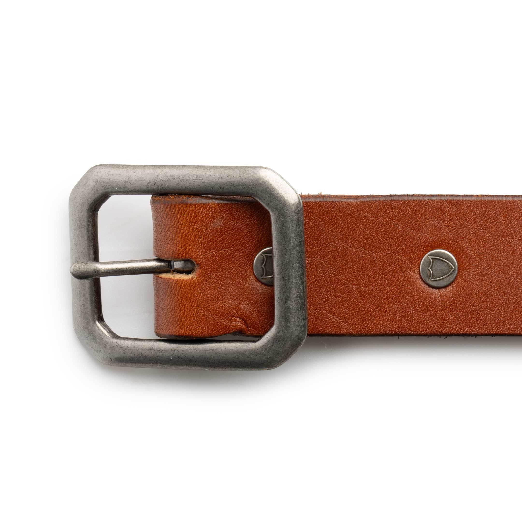 Full Count x Zip Stevenson Umbrella Stud Belt HTC Brown-Belt-Clutch Cafe