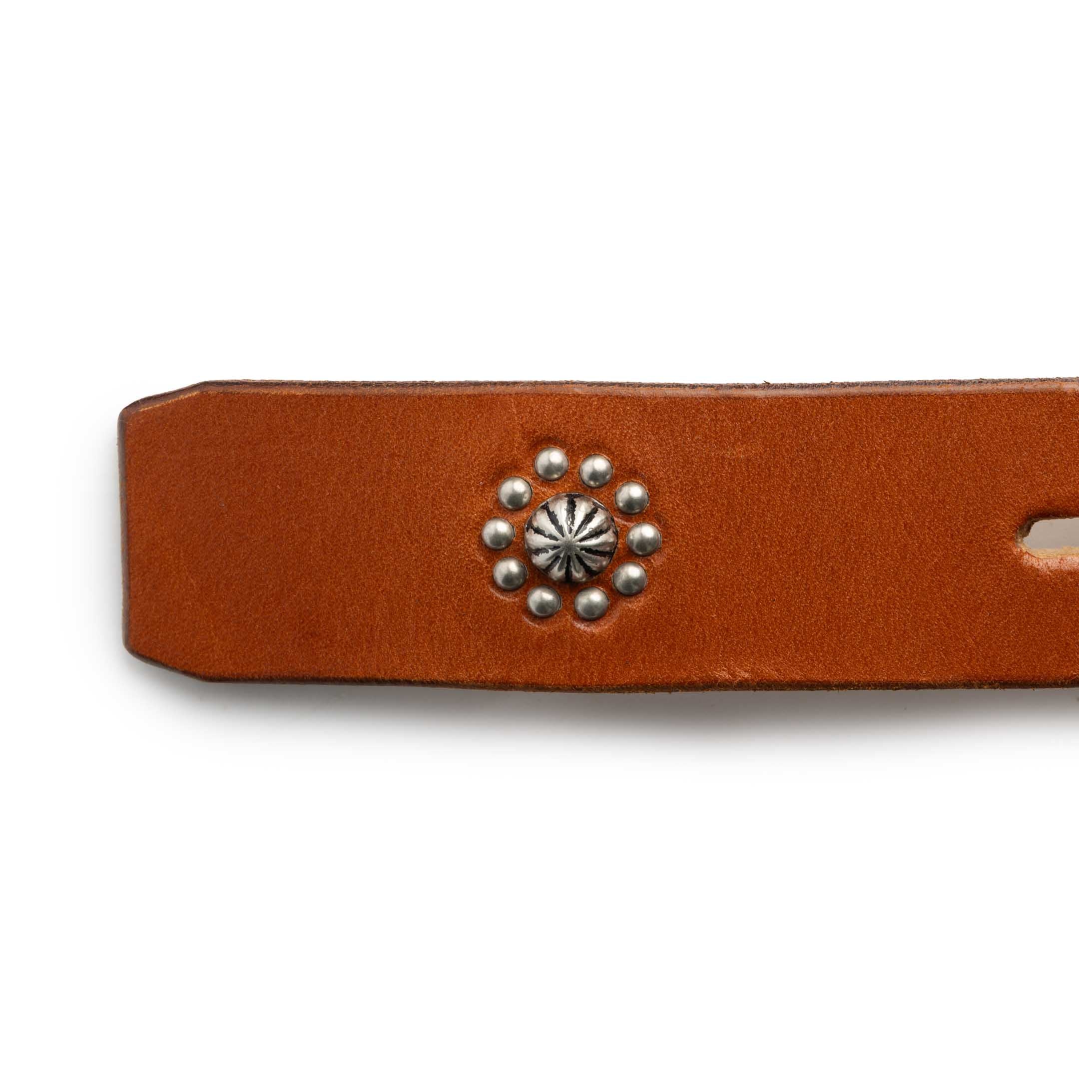 Full Count x Zip Stevenson Umbrella Stud Belt HTC Brown-Belt-Clutch Cafe