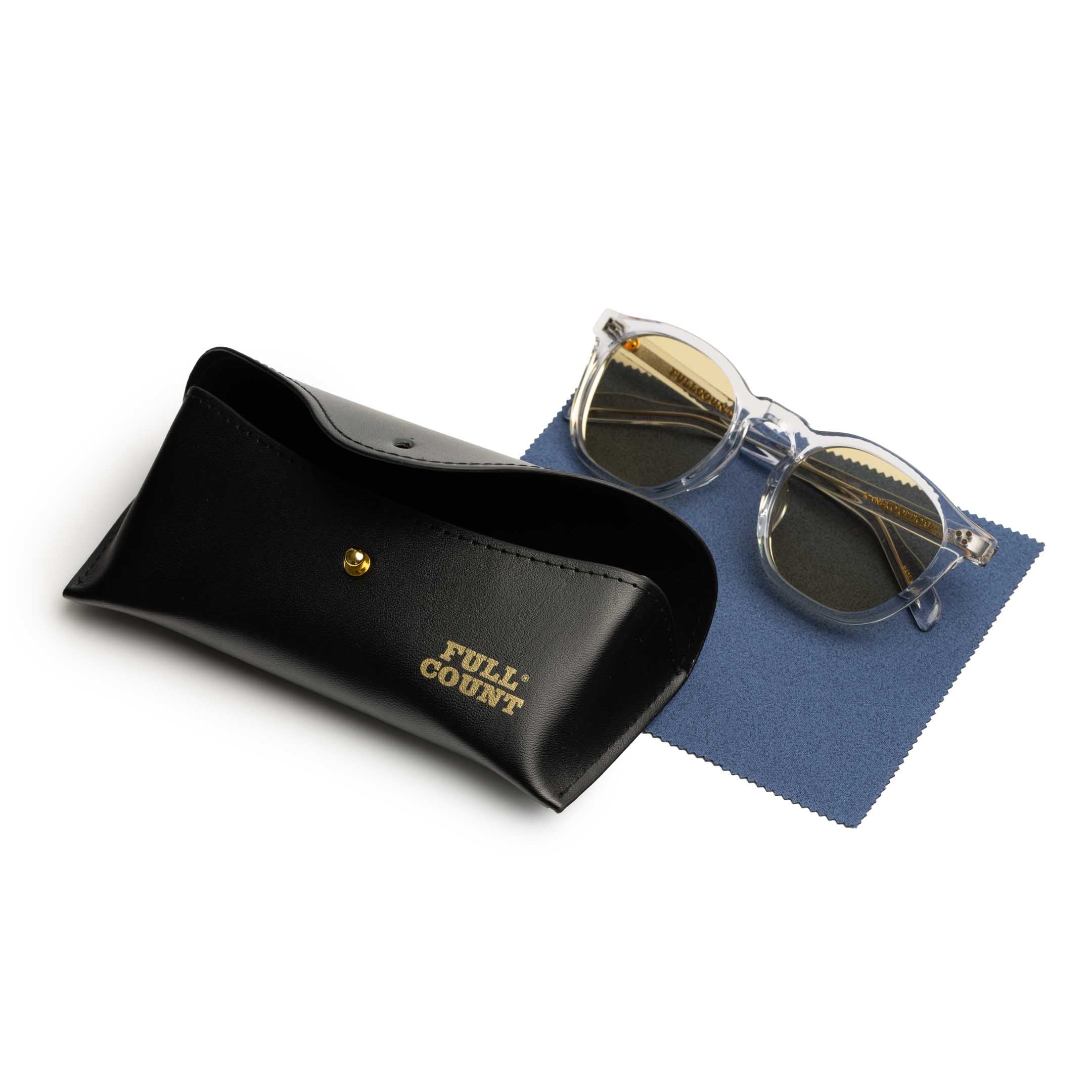 Full Count x Kaneko Optical 'Old Parisien' Sunglasses Clear/Blue-Sunglasses-Clutch Cafe