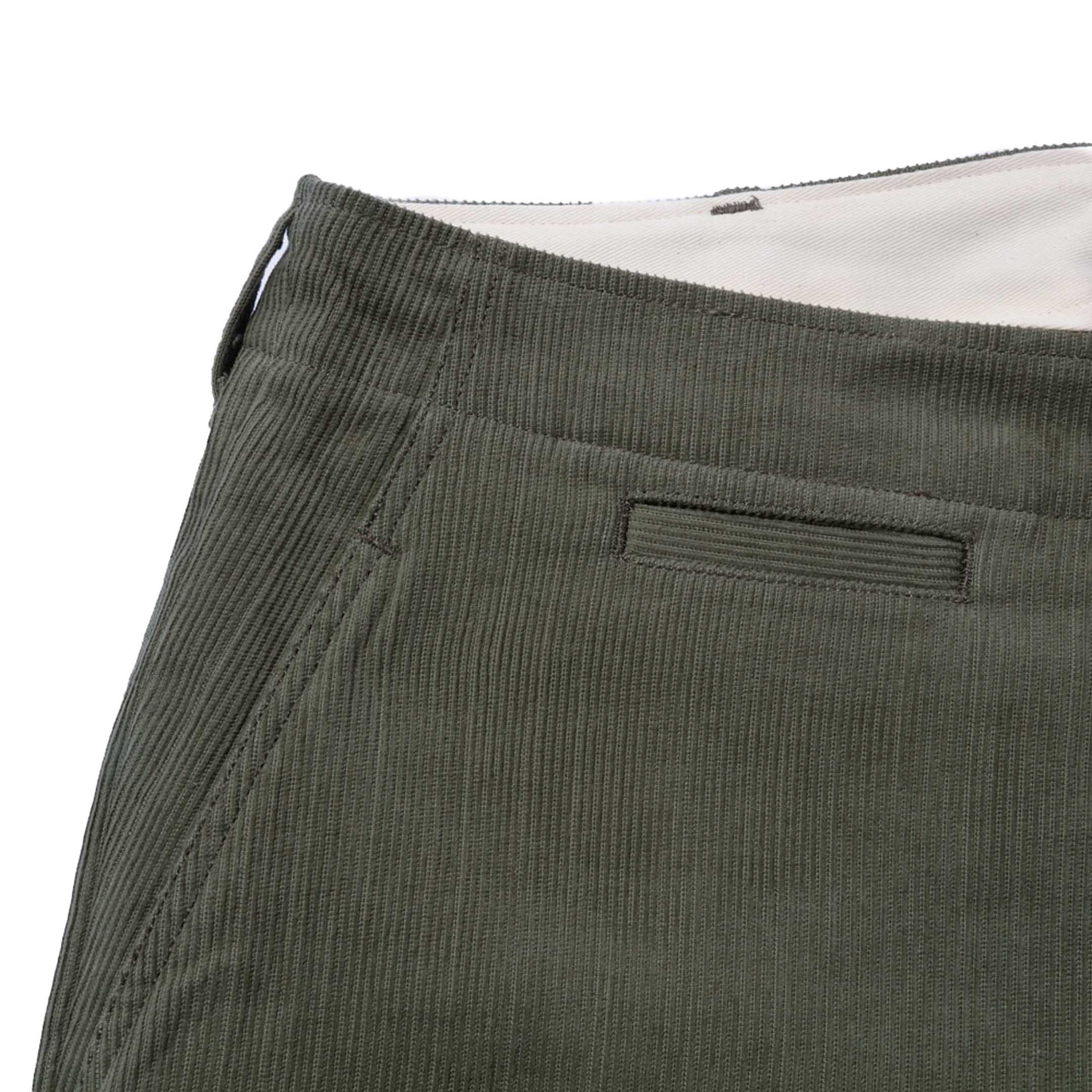 Groovin High M41 Corduroy Trousers Khaki-Trousers-Clutch Cafe