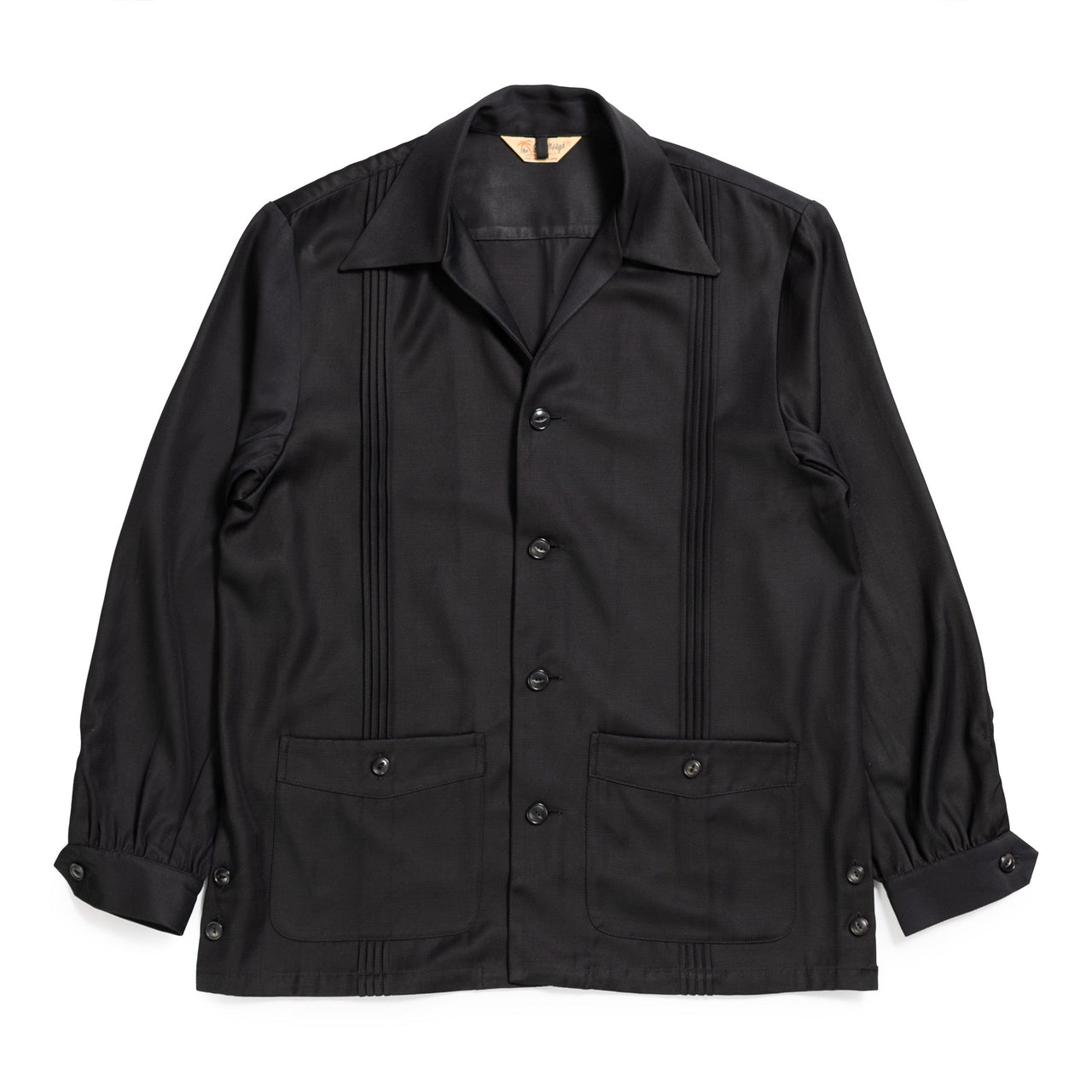 Groovin High Rayon Shirt Jacket Black
