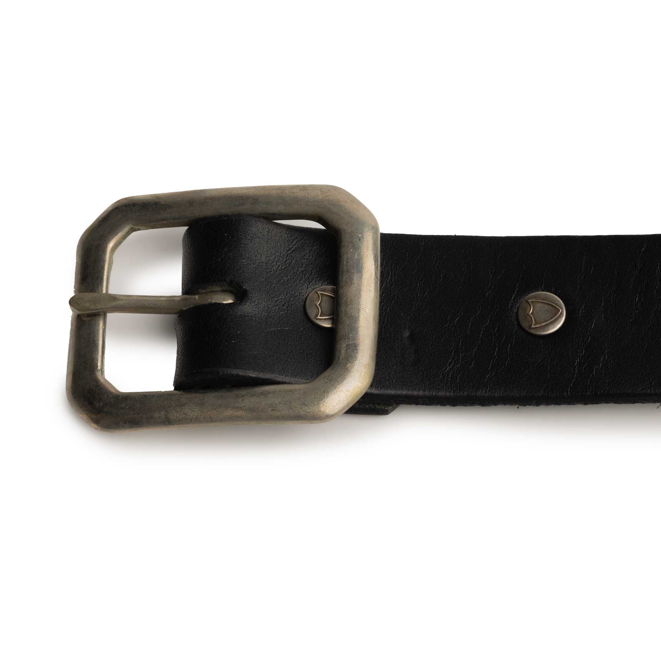 HTC Belt Black Leather W/Silver Studs (24 1.25)-Belt-Clutch Cafe