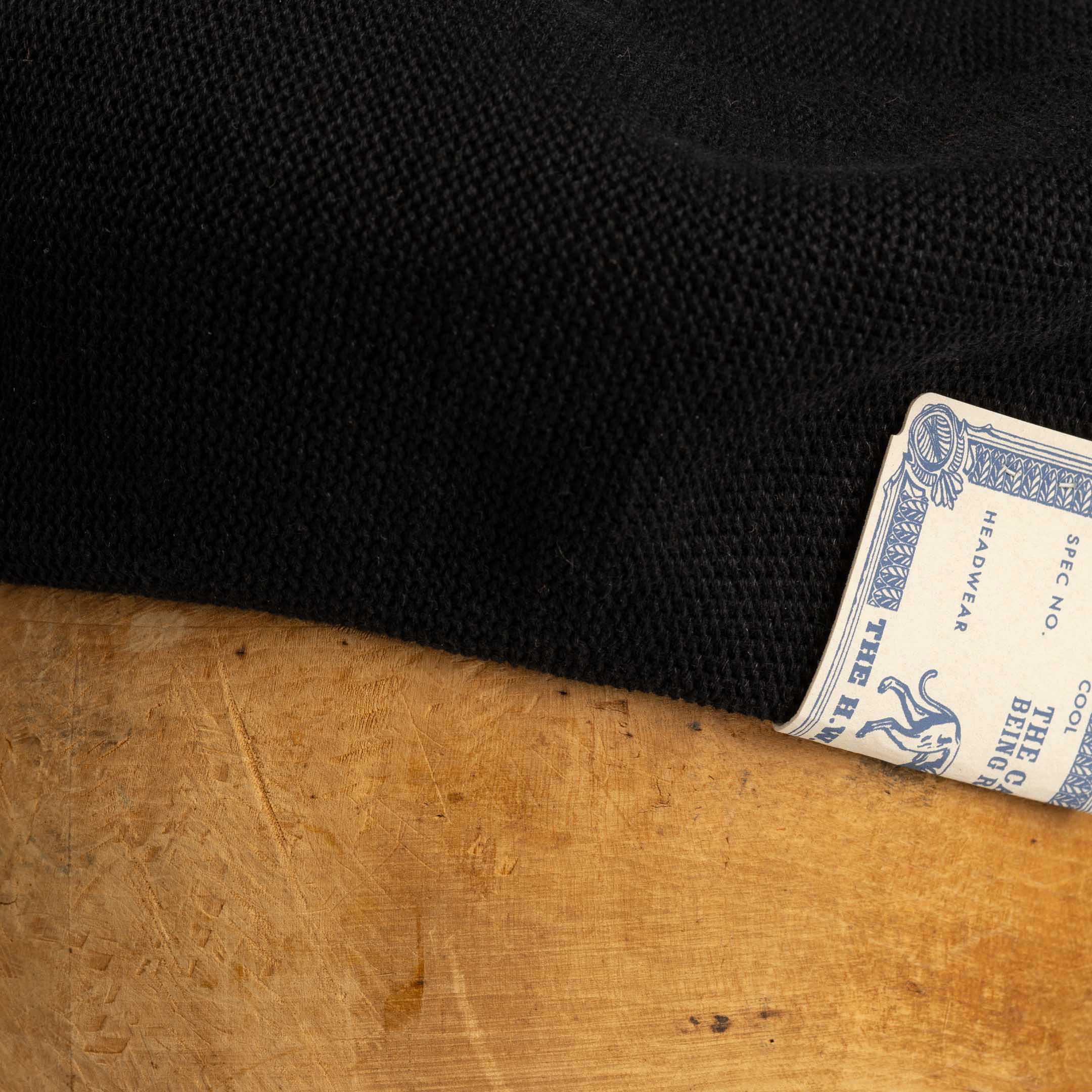 H.W. Dog Cotton Basic Beret Black-Beret-Clutch Cafe