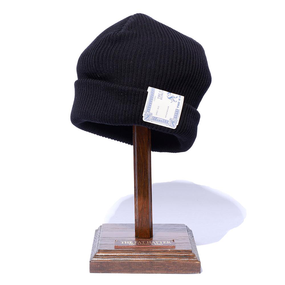 H.W. Dog Cotton D-Watch Cap Black-Clutch Cafe