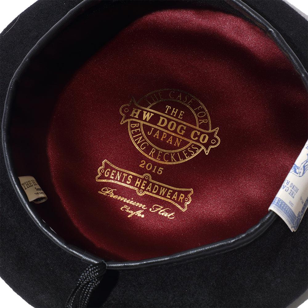 H.W. Dog Leather Beret 63 Black-Beret-Clutch Cafe