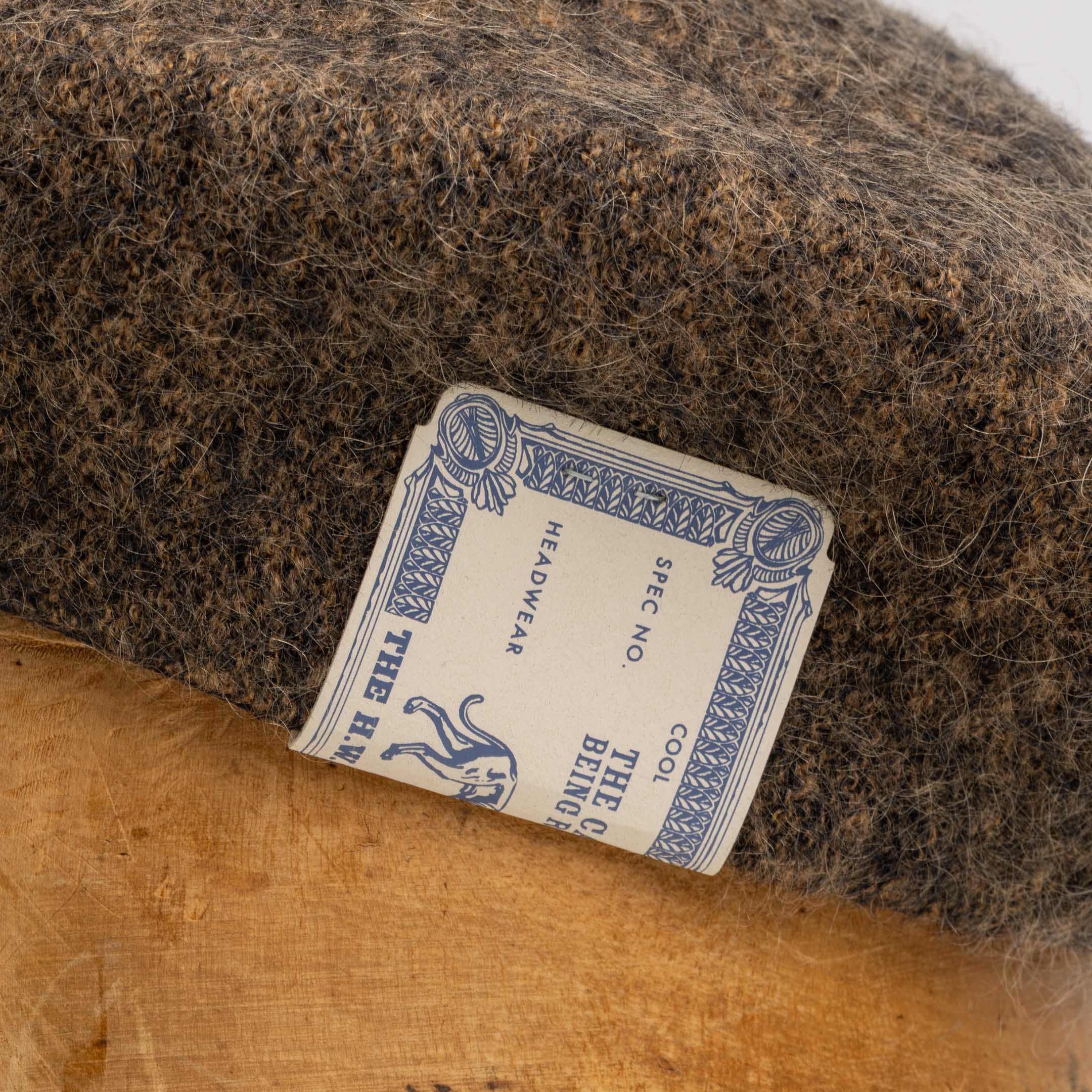 H.W. Dog Mohair Mix Beret Black-Hat-Clutch Cafe