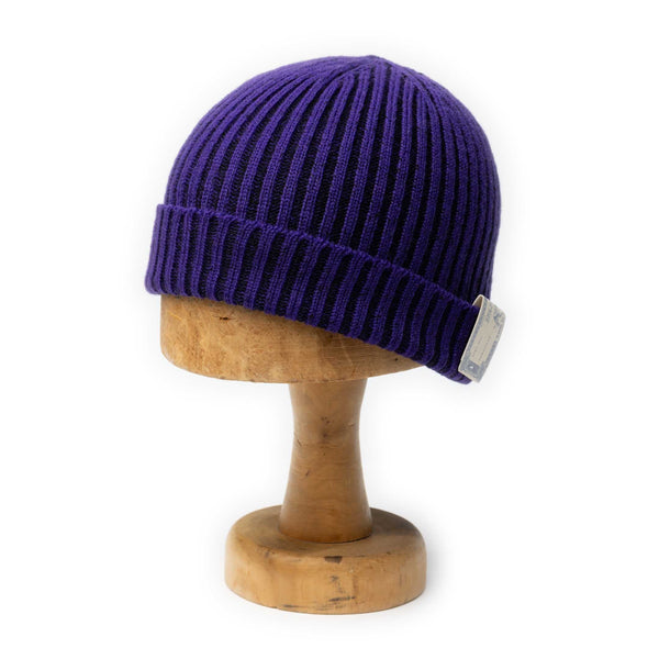 H.W. Dog Rib Smart Knit Cap Purple-Hat-Clutch Cafe