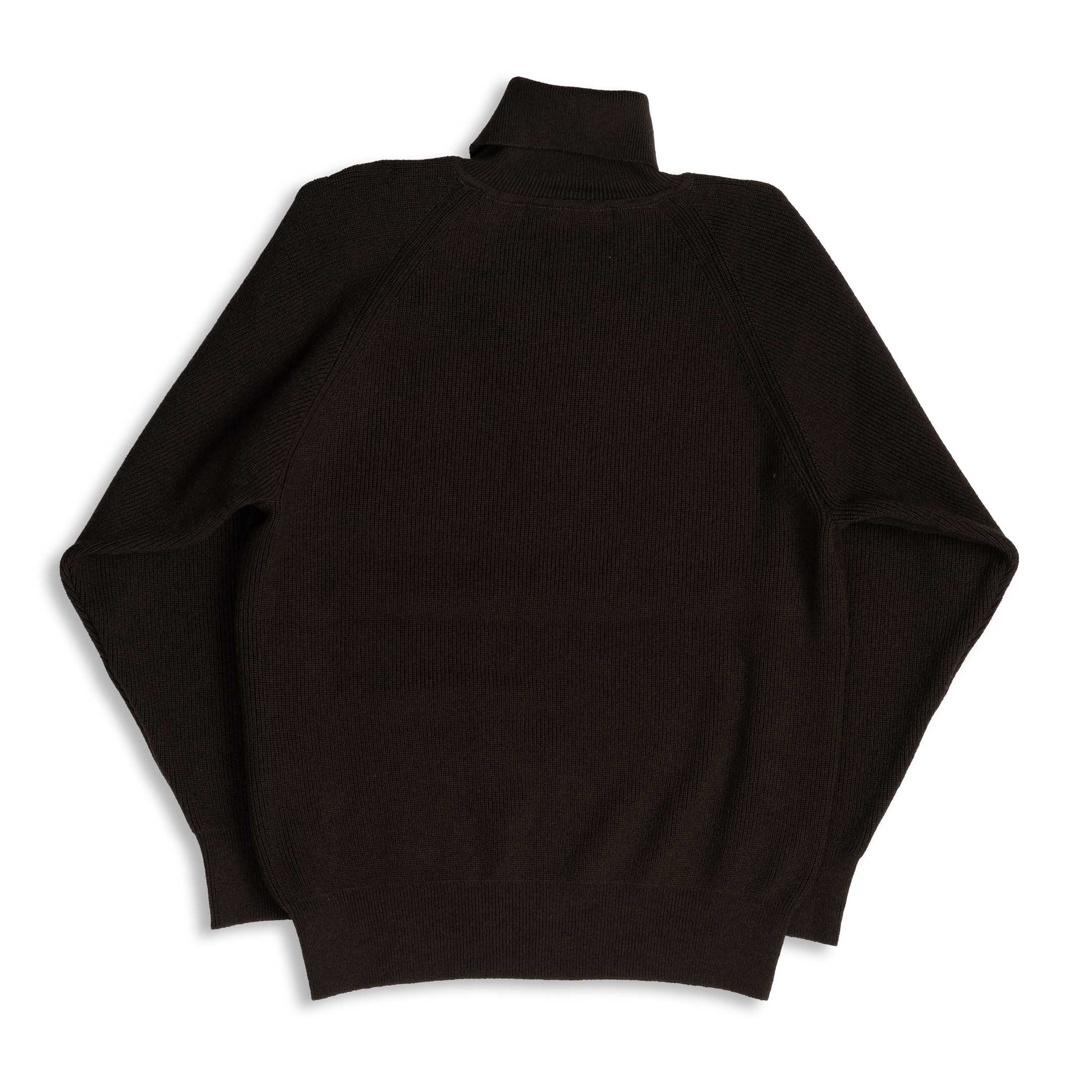 Haversack 10G Single Rib High Neck Sweater Brown-Knitwear-Clutch Cafe