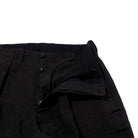 Haversack 60 Linen Poplin Wide Pants Black-Trousers-Clutch Cafe