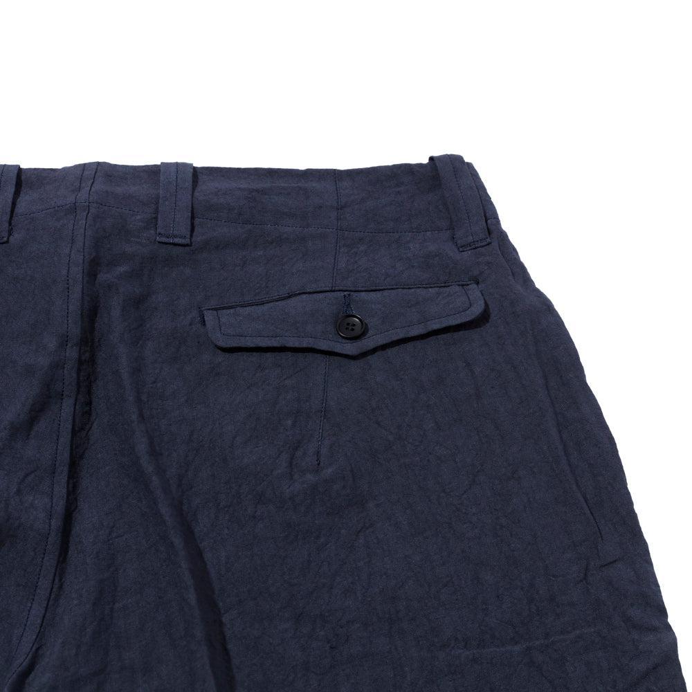 Haversack 60 Linen Poplin Wide Pants Navy-Trousers-Clutch Cafe