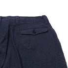 Haversack 60 Linen Poplin Wide Pants Navy-Trousers-Clutch Cafe