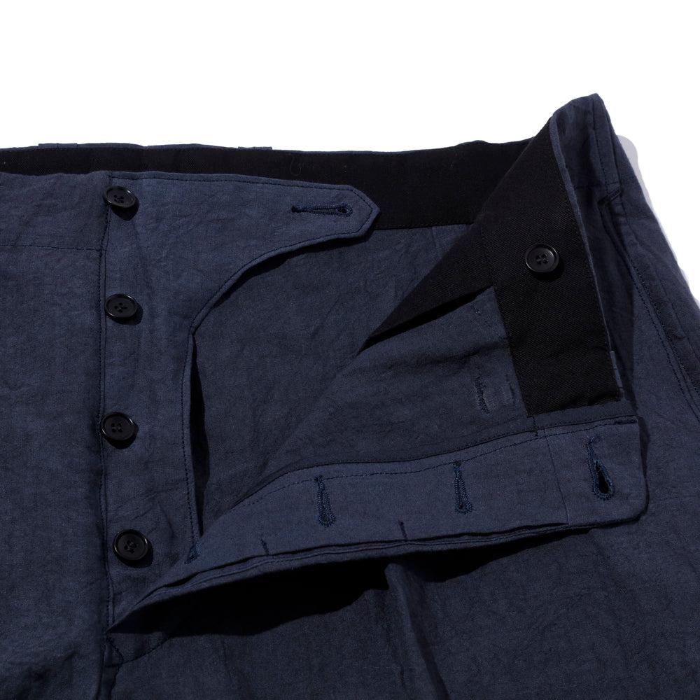 Haversack 60 Linen Poplin Wide Pants Navy-Trousers-Clutch Cafe