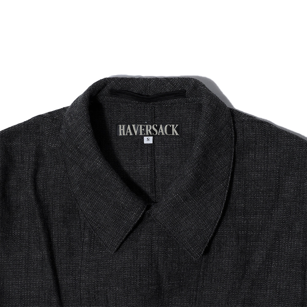 Haversack Atelier Coat Charcoal-Jacket-Clutch Cafe