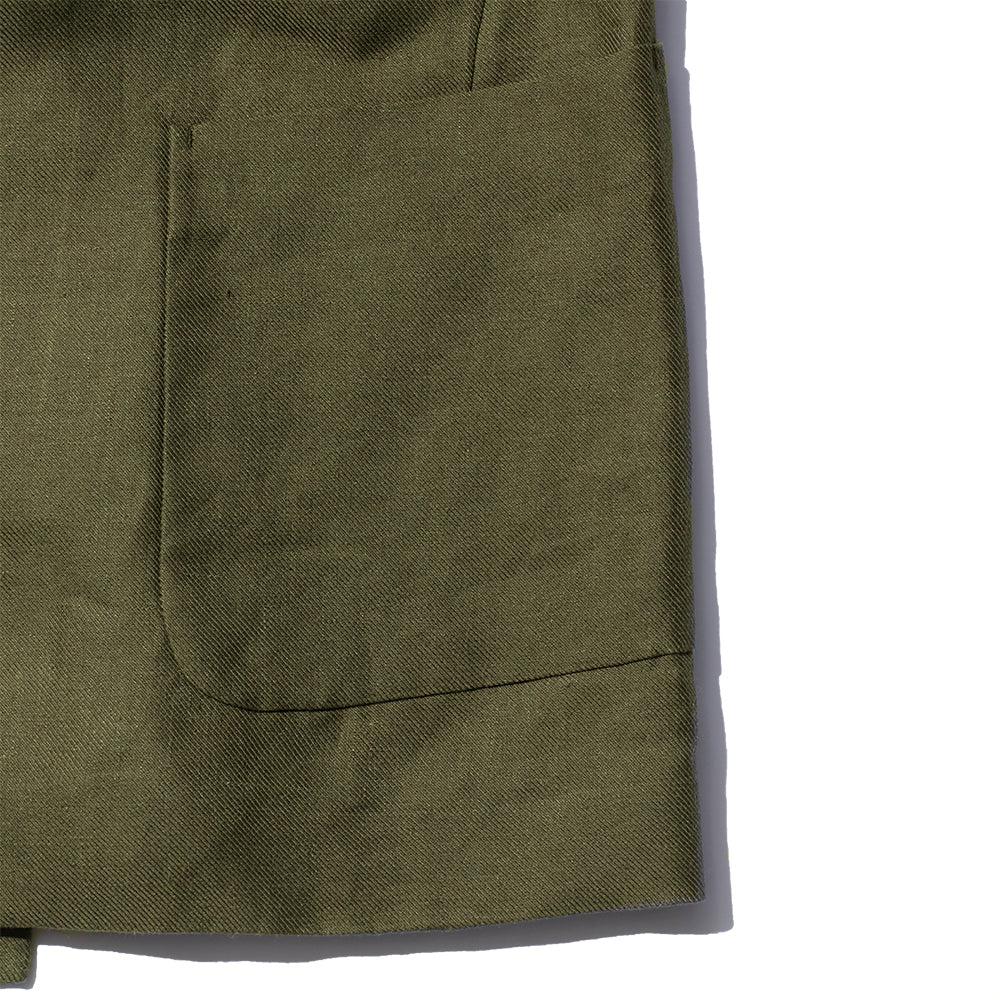 Haversack Double Breasted Linen Jacket Green-Jacket-Clutch Cafe