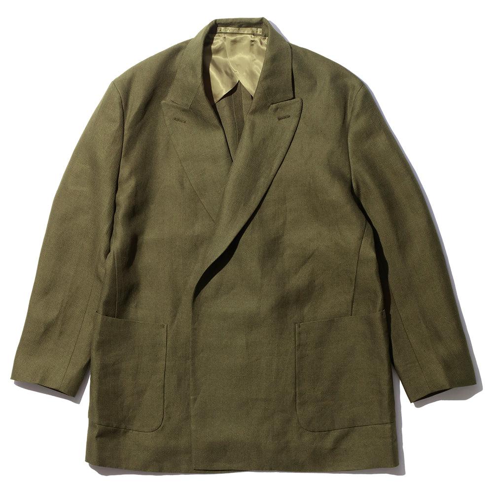 Haversack Double Breasted Linen Jacket Green-Jacket-Clutch Cafe
