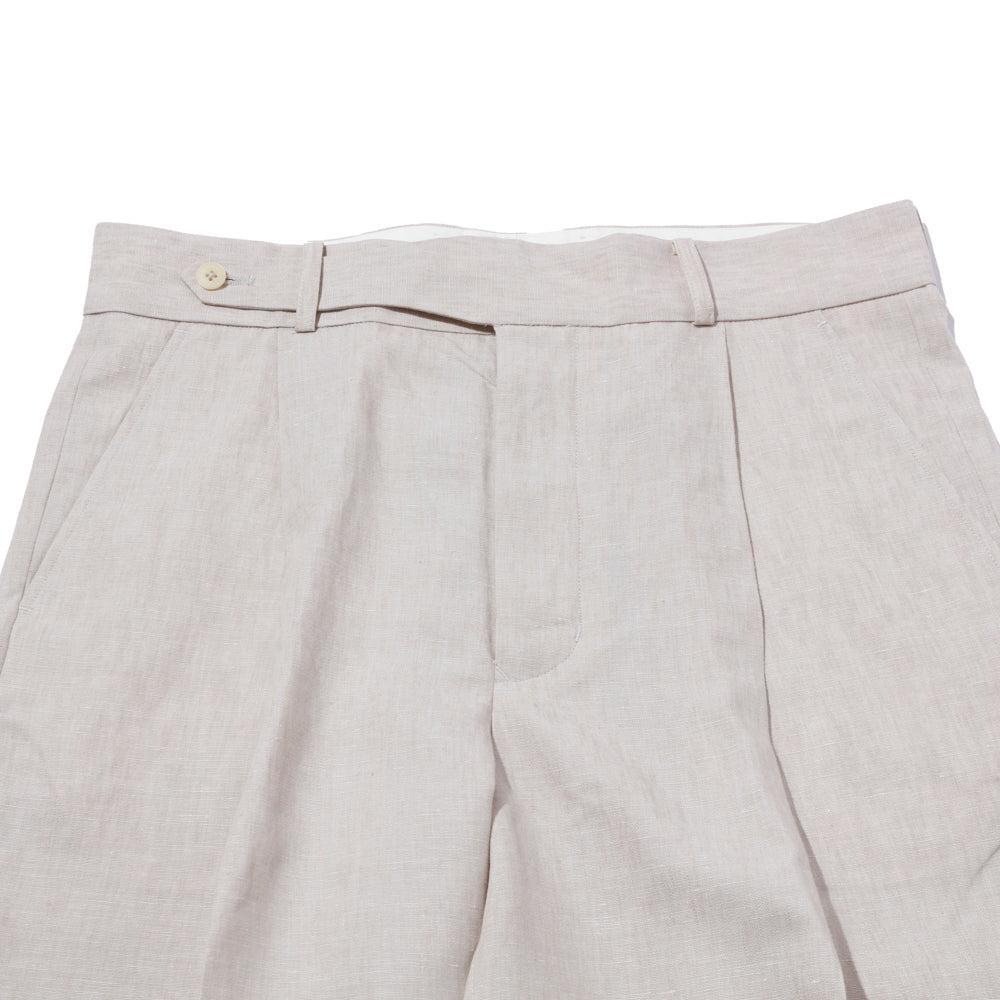 Haversack Linen Chambray Wide Pants Beige-Trousers-Clutch Cafe