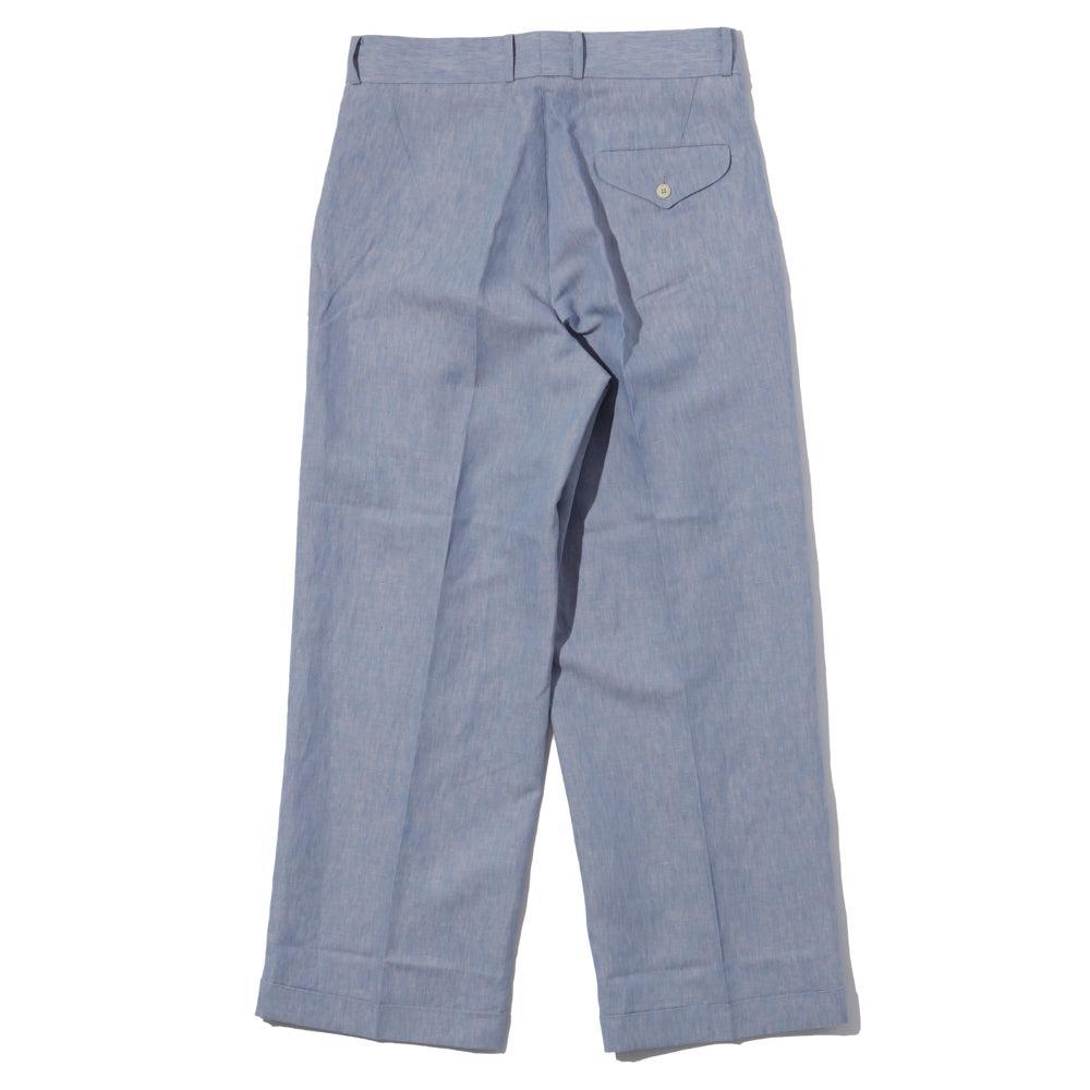 Haversack Linen Chambray Wide Pants Sax-Trousers-Clutch Cafe