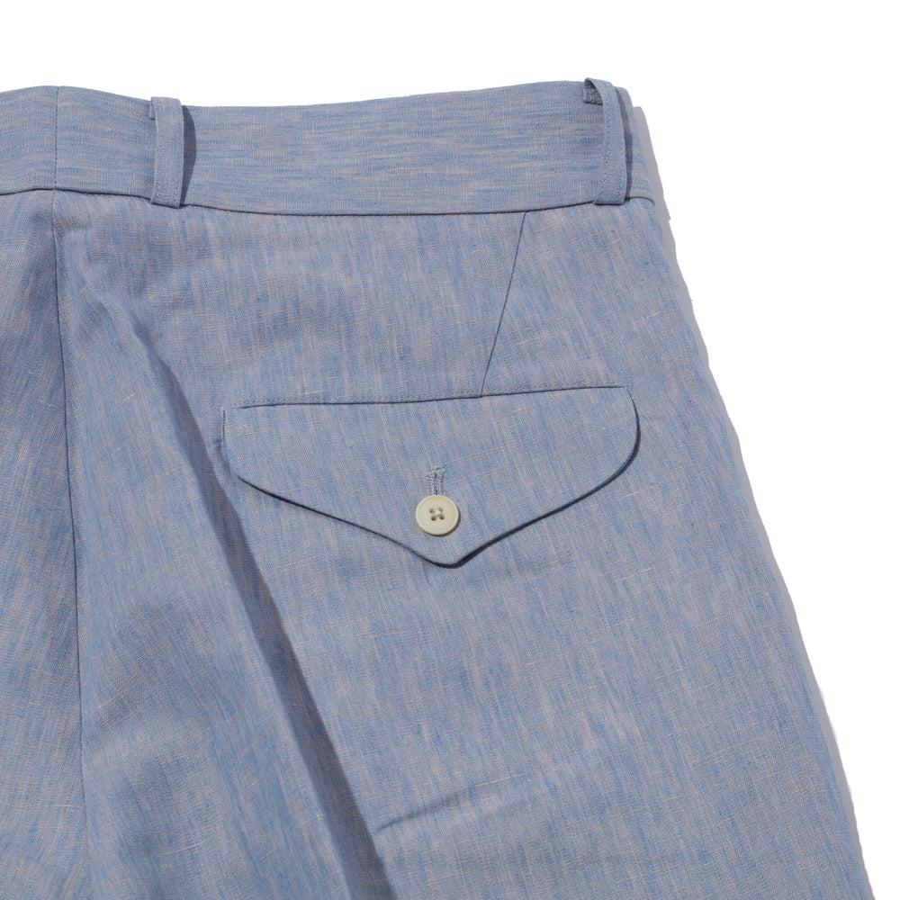 Haversack Linen Chambray Wide Pants Sax-Trousers-Clutch Cafe