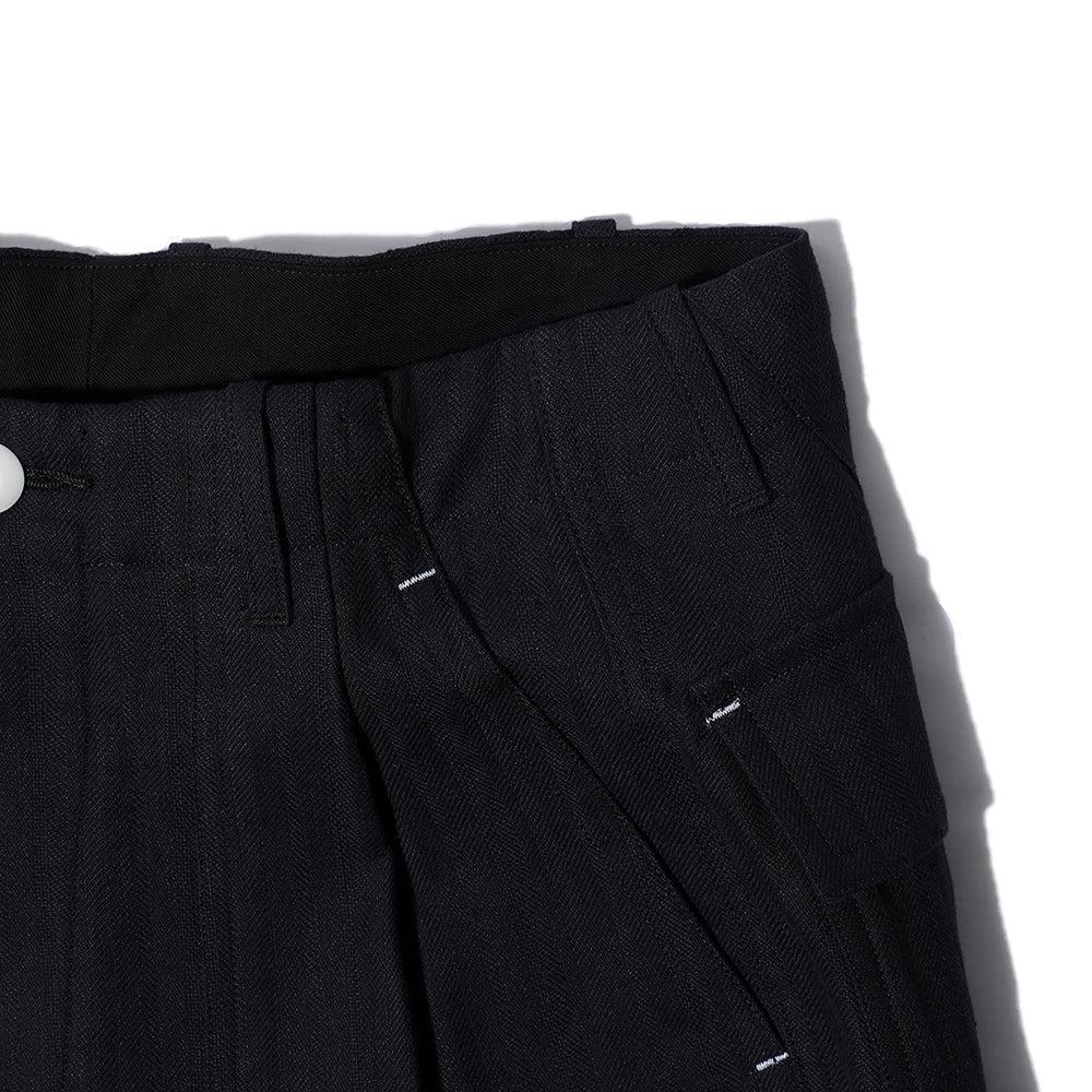 Haversack Linen/Cotton HBT Utility Trousers Black-Trousers-Clutch Cafe