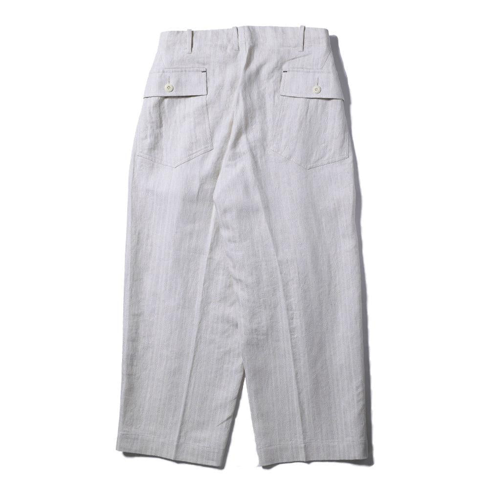 Haversack Linen/Cotton HBT Utility Trousers Natural-Trousers-Clutch Cafe