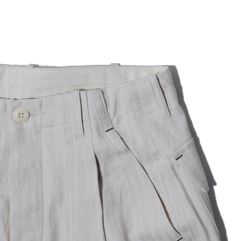 Haversack Linen/Cotton HBT Utility Trousers Natural-Trousers-Clutch Cafe