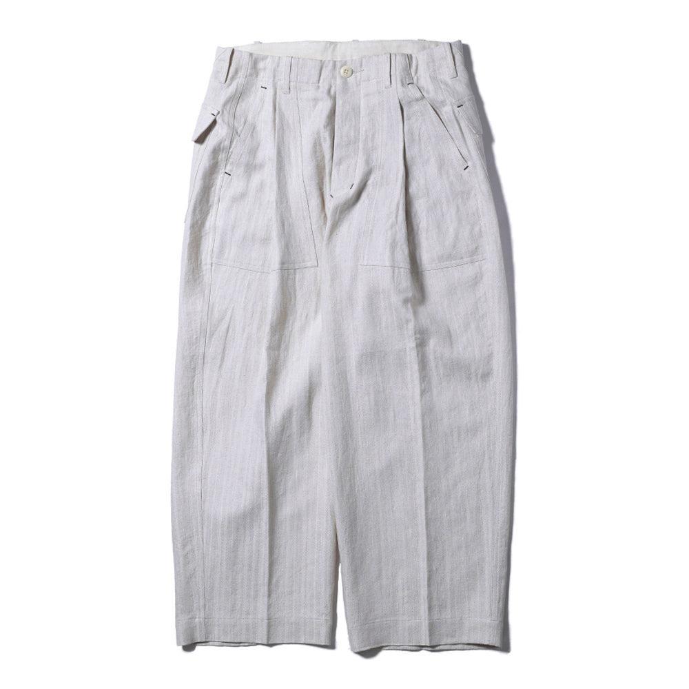 Haversack Linen/Cotton HBT Utility Trousers Natural-Trousers-Clutch Cafe