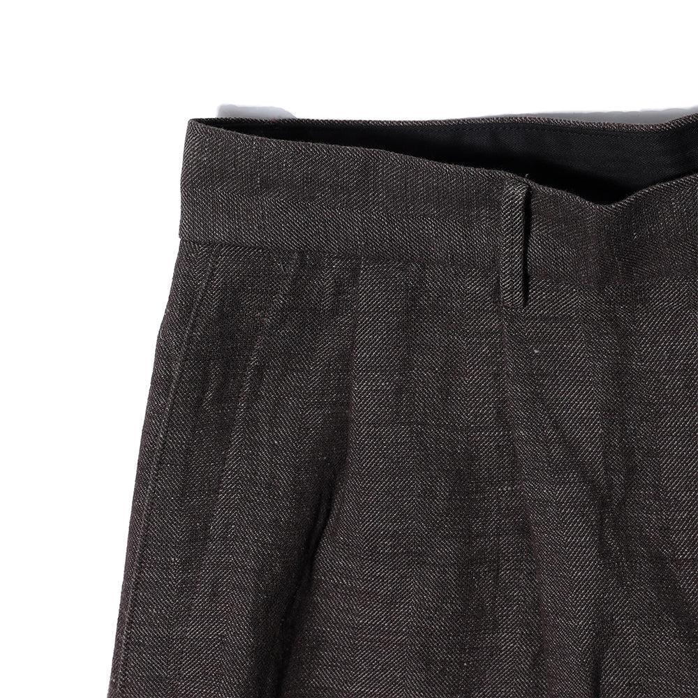 Haversack Pleated Trousers Brown-Trousers-Clutch Cafe