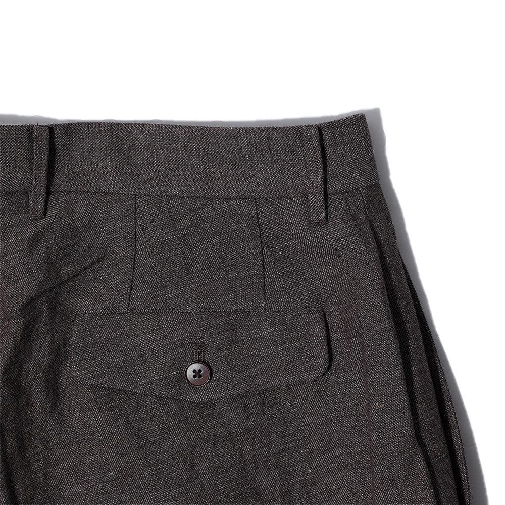 Haversack Pleated Trousers Brown-Trousers-Clutch Cafe