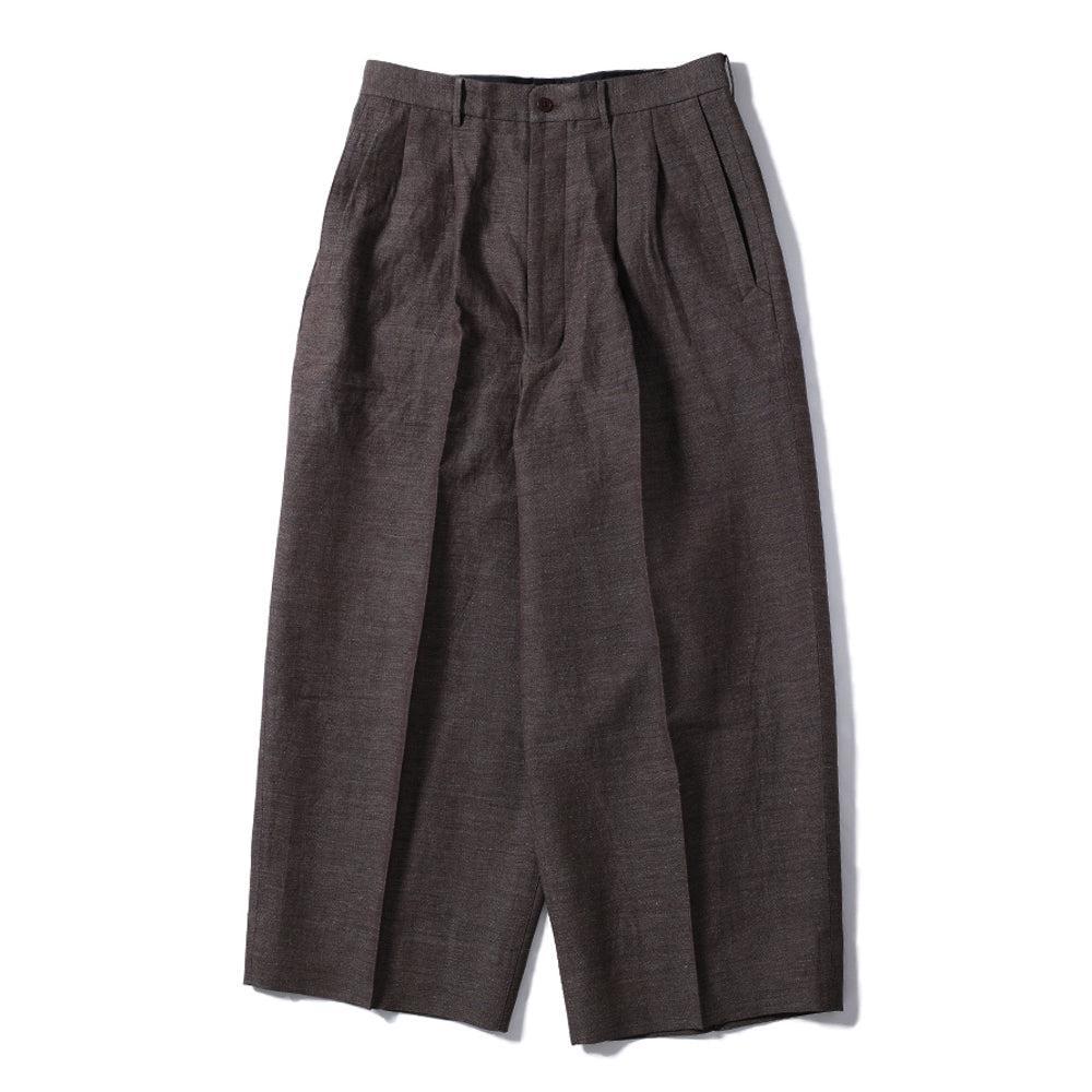 Haversack Pleated Trousers Brown-Trousers-Clutch Cafe