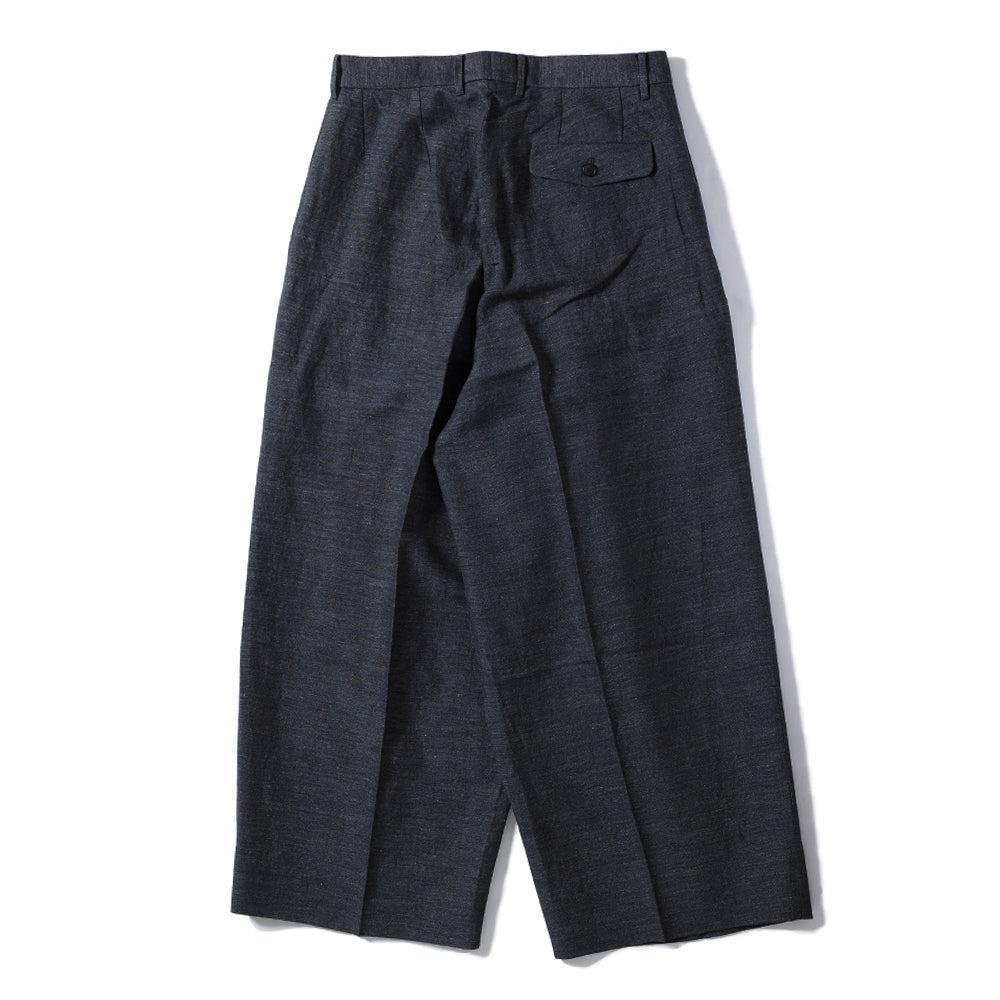 Haversack Pleated Trousers Navy-Trousers-Clutch Cafe