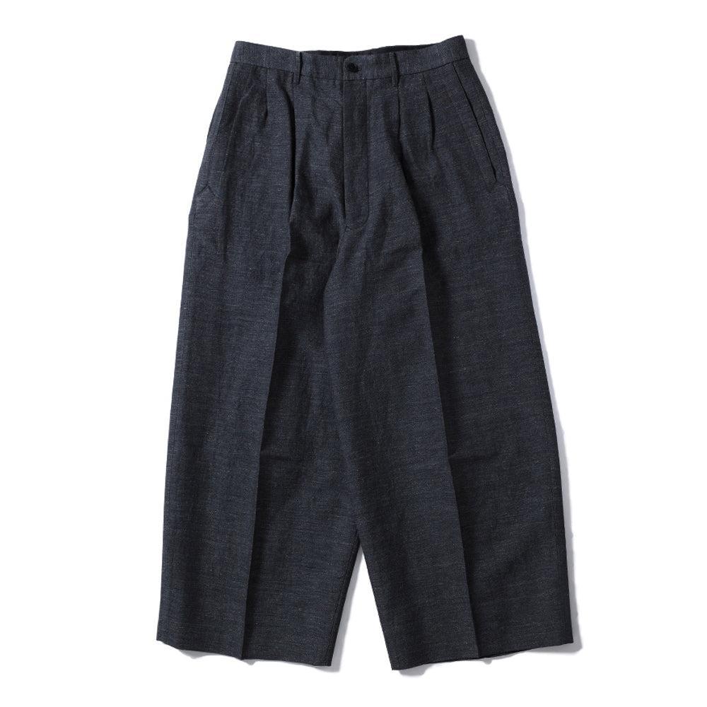 Haversack Pleated Trousers Navy-Trousers-Clutch Cafe