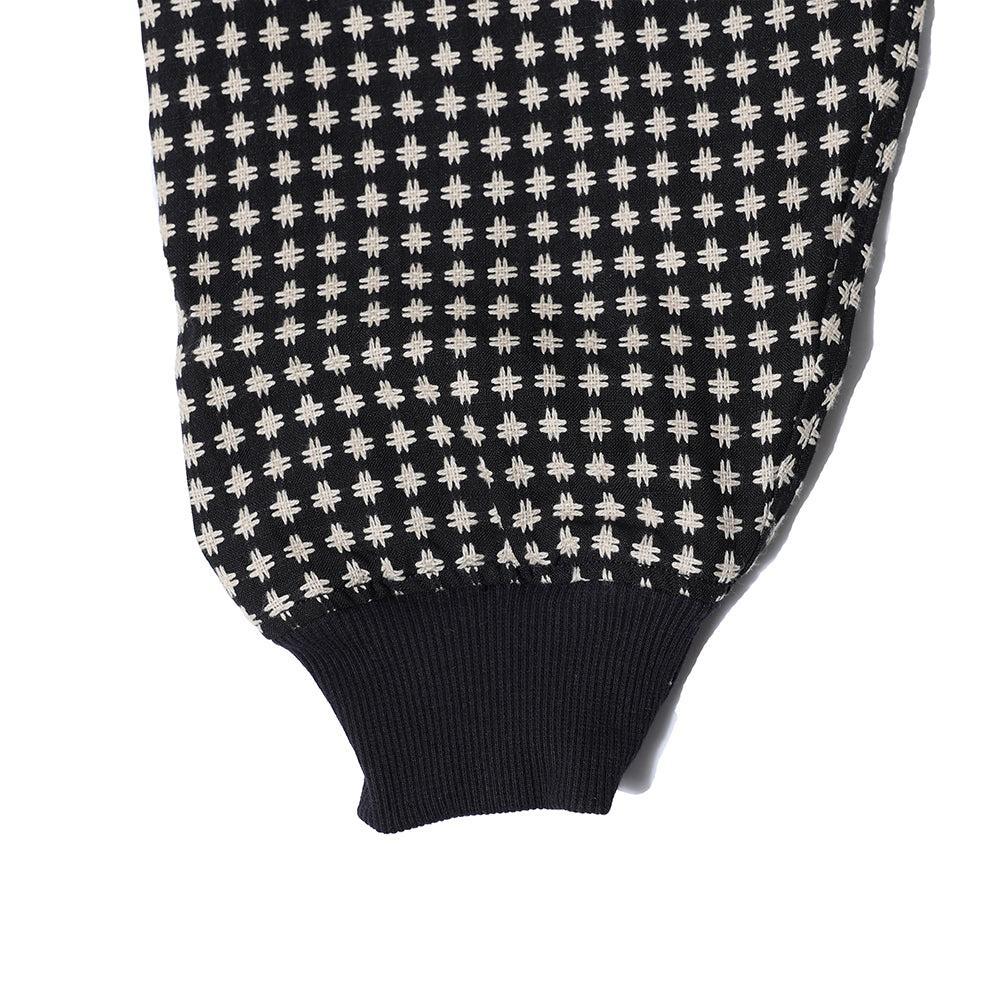 Haversack Sashiko Jacquard Pullover Shirt Black-Shirt-Clutch Cafe