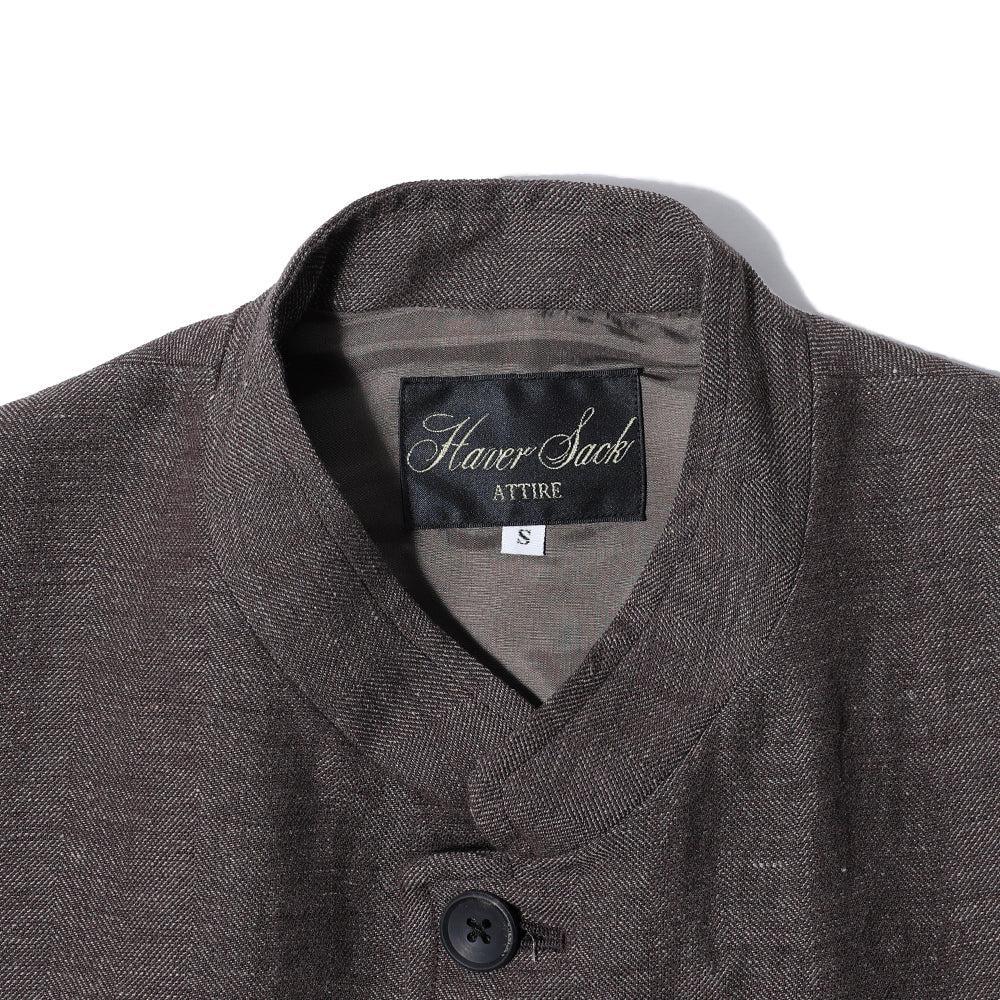 Haversack Stand Collar Jacket Brown-Jacket-Clutch Cafe