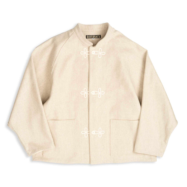 Haversack Vintage Melton Wool Jacket Beige-Jacket-Clutch Cafe