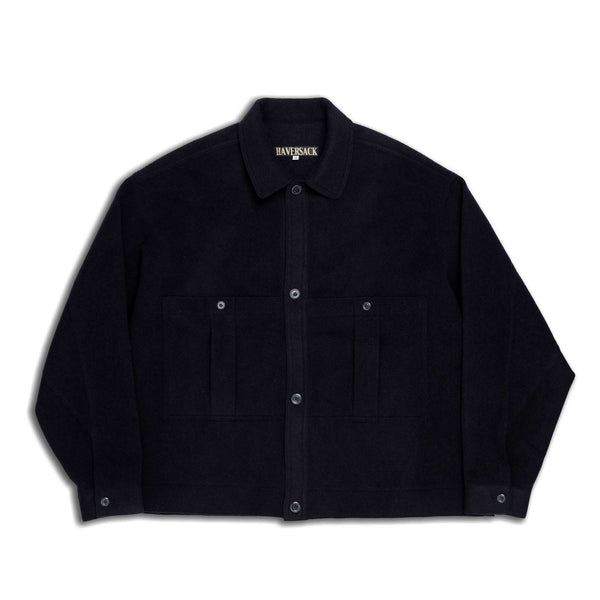 Haversack Wool Blouson Navy-Jacket-Clutch Cafe