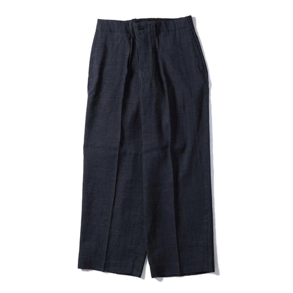 Haversack Wool/Linen Trousers Navy-Trousers-Clutch Cafe