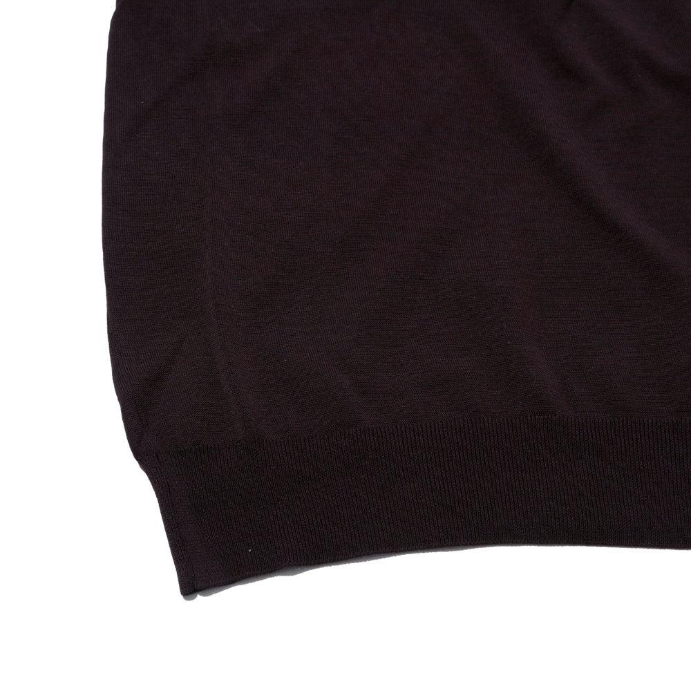 Haversack Zip Knit Polo Brown-Polo Shirt-Clutch Cafe